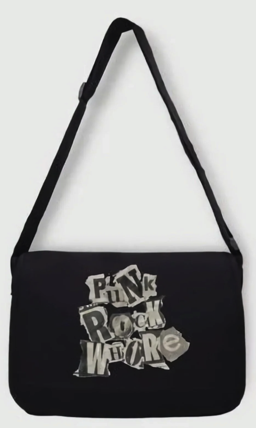 Ef Boutique Black Punk Rock Whore Messenger Bag
