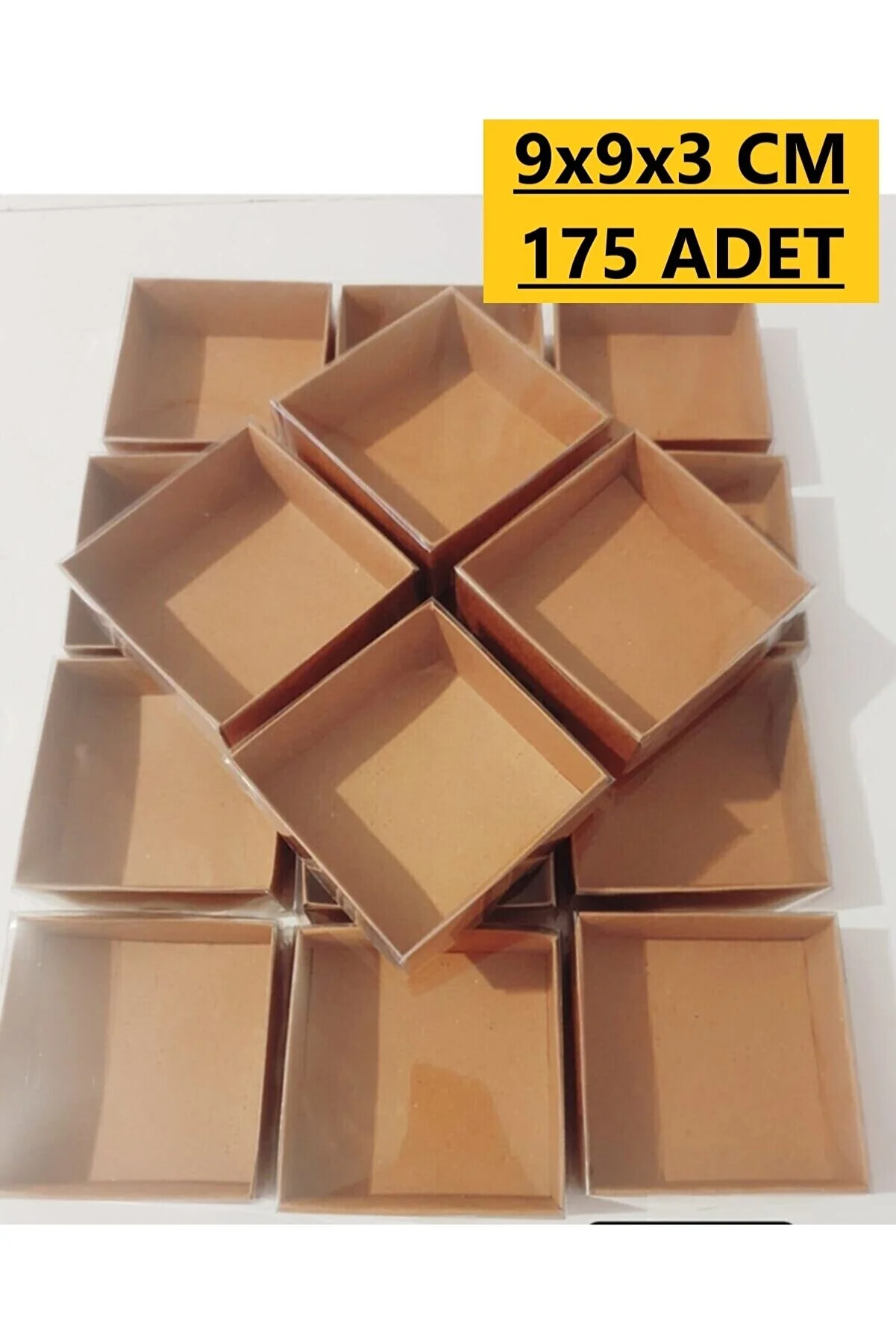 Modern Box - Set of 175 Kraft Boxes with Acetate Cover, Perfect for Wedding, Engagement, and Henna Gifts