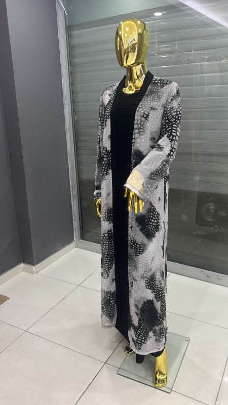 Long lycra dress with a distinctive long tunic