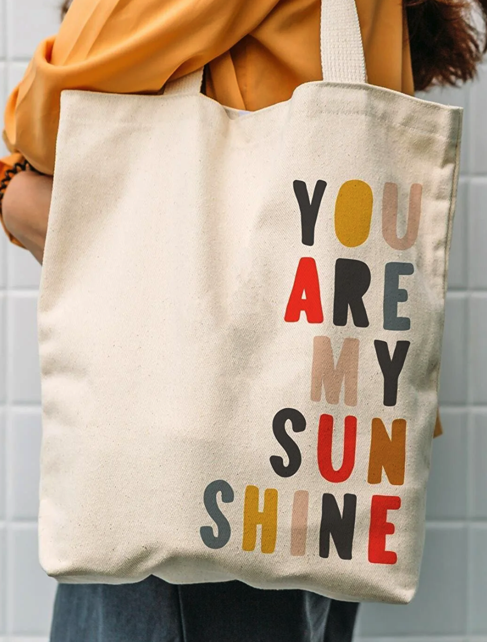 Çınar Tote Bag Canvas You Are My Sun Printed Tote Bag