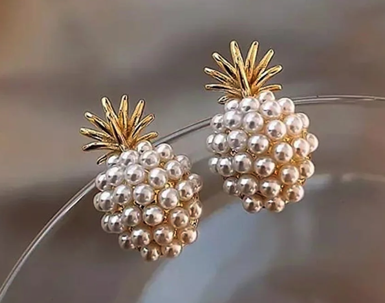 Wormwood Accessory Pearl Pineapple Earring