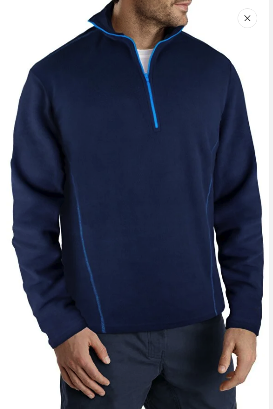 Sivugin  2 Pack Navy Blue and Gray Men's Half Zipper Fleece SVGN013