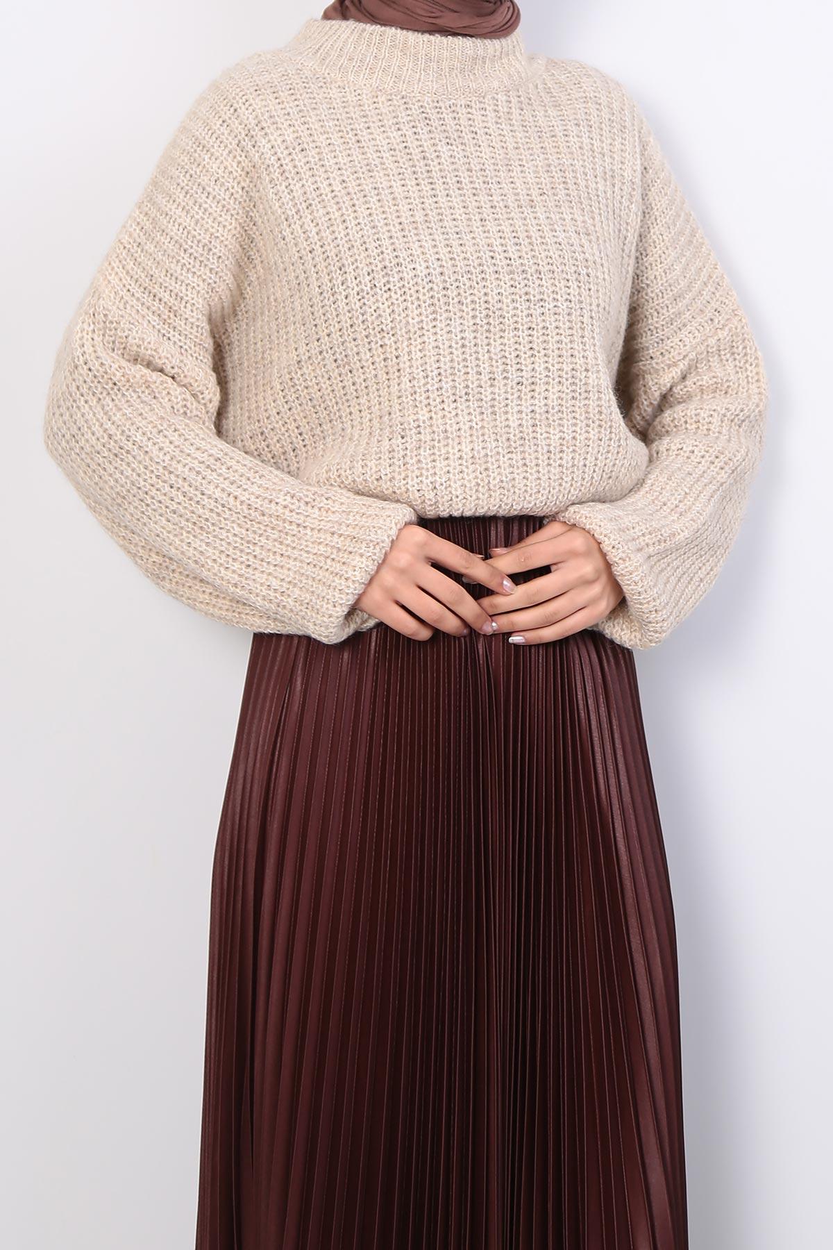 Selanik Basic Short Knit Sweater for Fall-Winter Season SHA24K6008_210