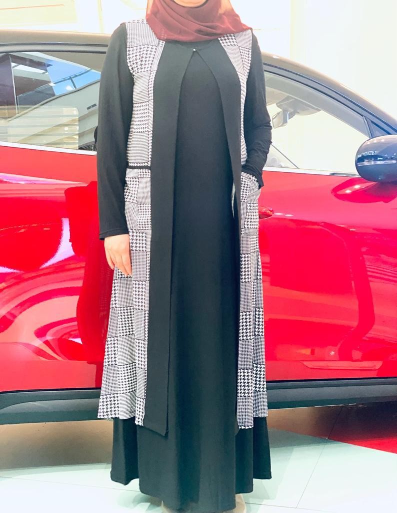 Long lycra dress with a distinctive long tunic, made in Türkiye