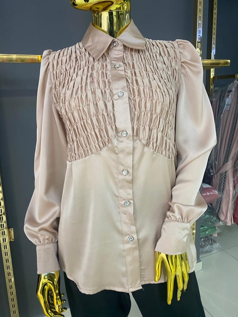 Satin lace shirt