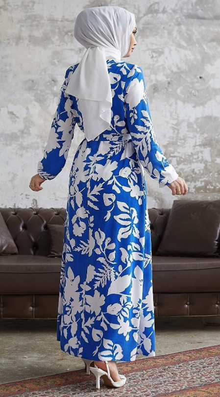 InStyle Ariella Floral Print Viscose Dress - Black MS00TZ765490