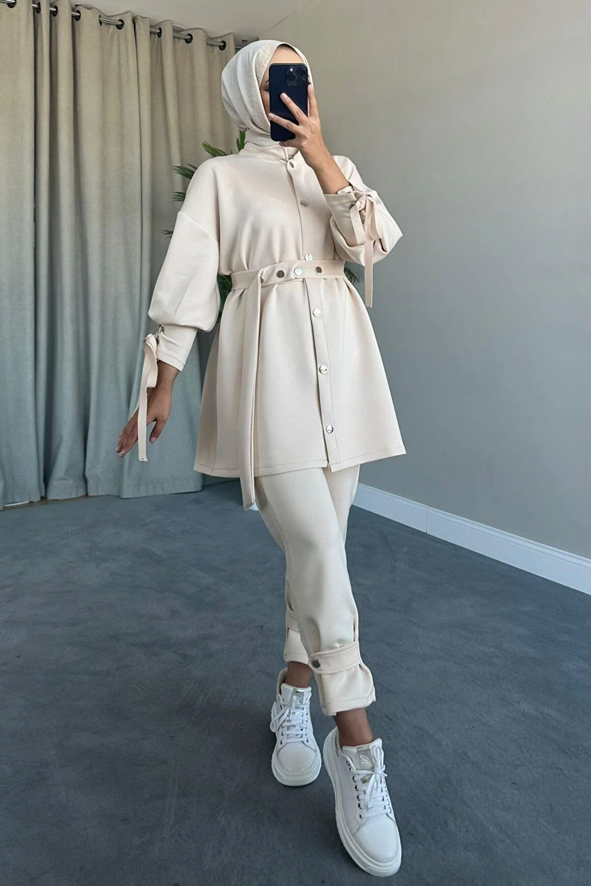 Aerobin Tunic and Pants Set with Eyelet Lacing Detail**  Code: 3500
