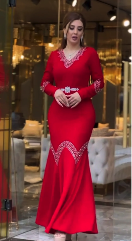 Gold Dresses Pearl Fish Evening Dress 2082