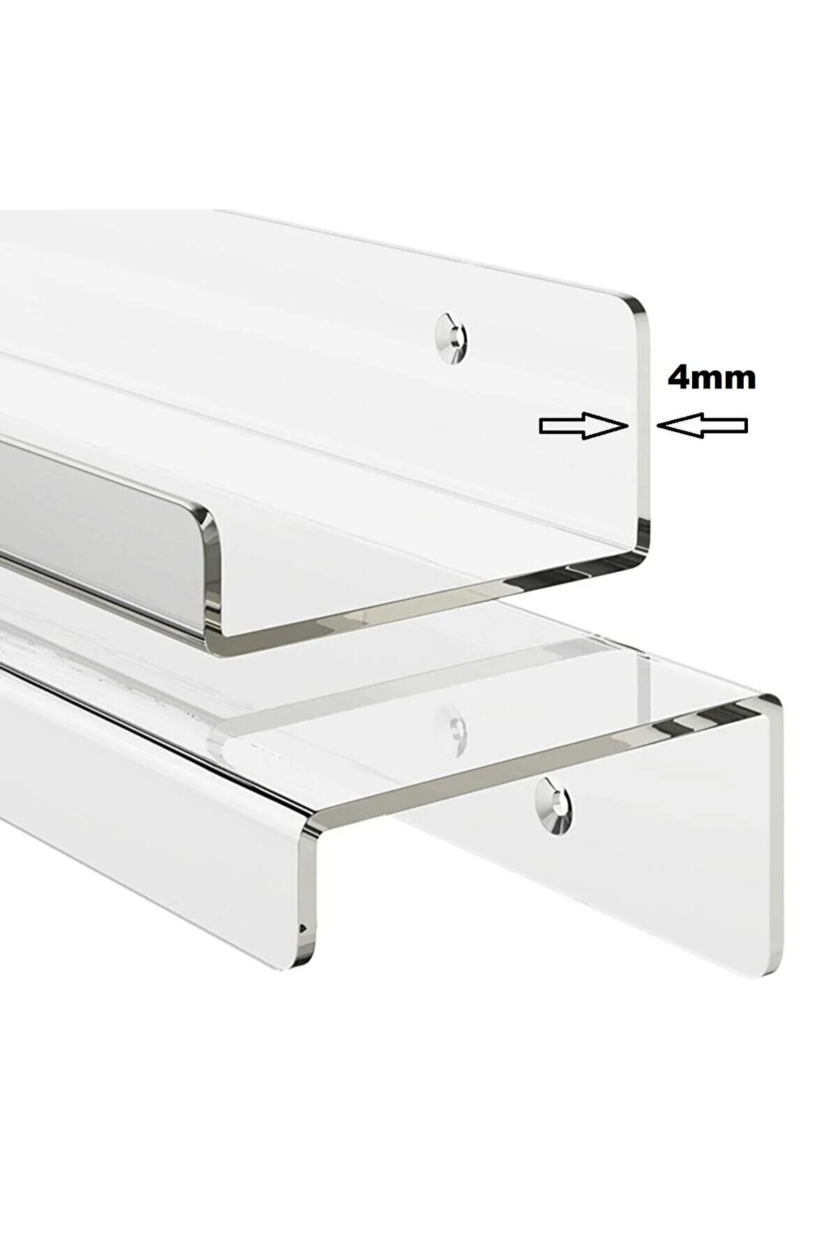 NOBELL 4mm Clear Acrylic Shelf - 40cm x 10cm
