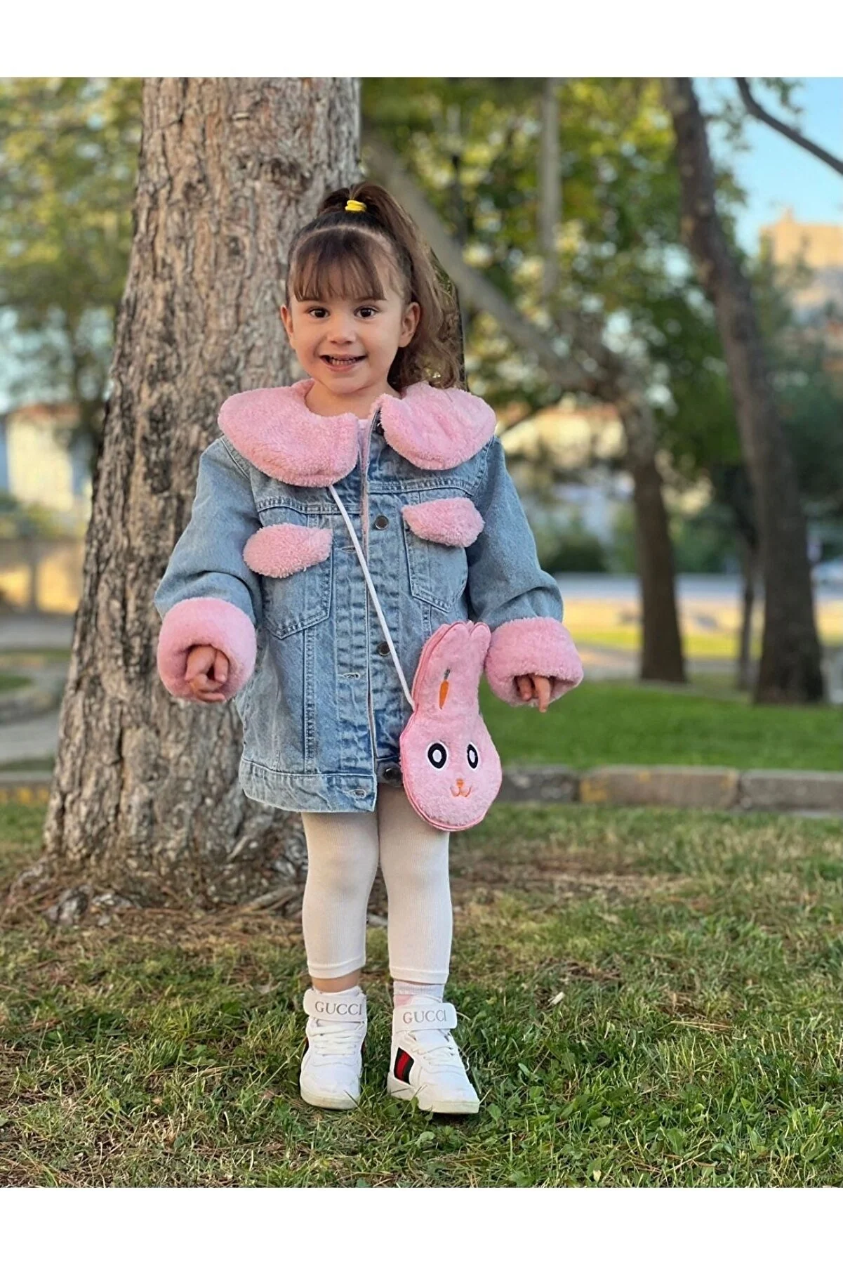DUDOR KIDS Girl's Hooded Pink Welsoft Winter Denim Jacket - DDR155