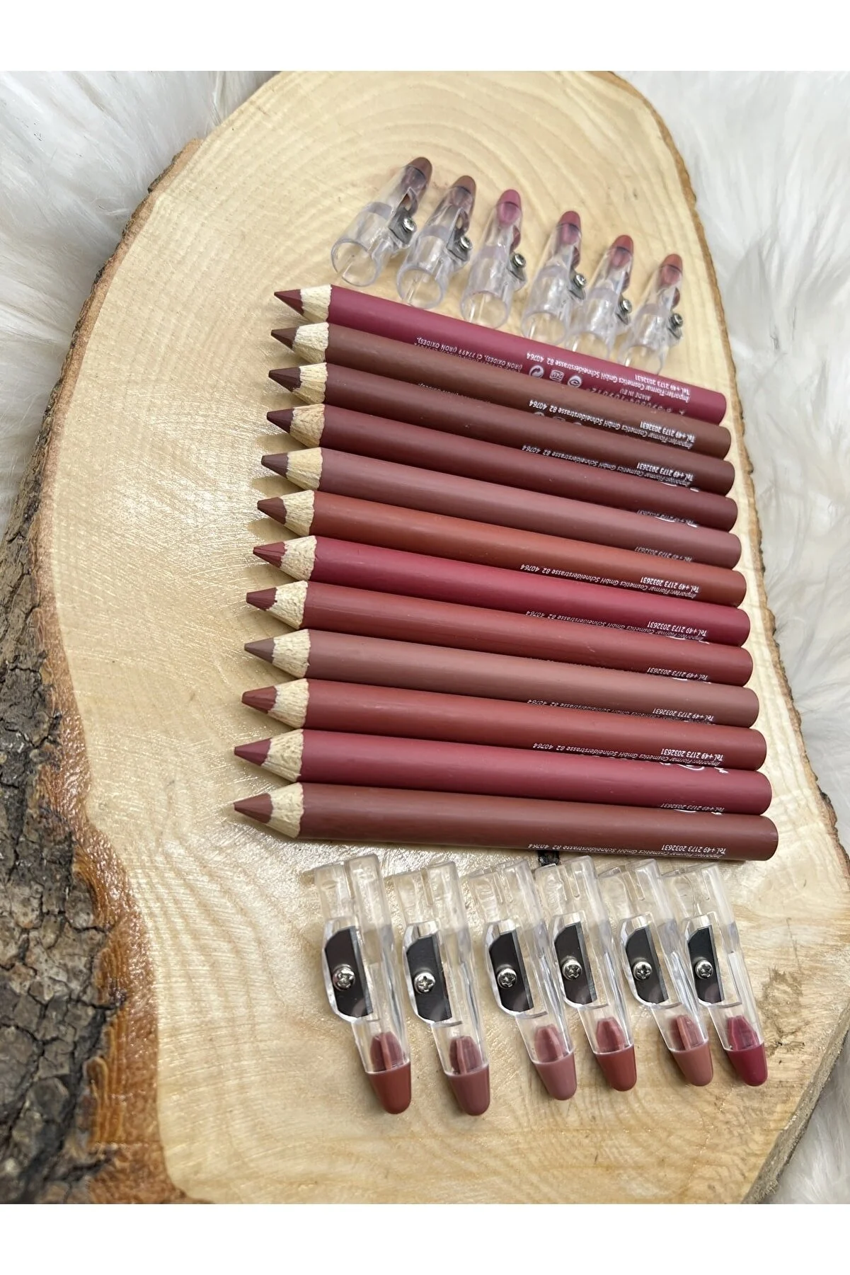 Amour Amour Lip Liner Matte Color Lipstick Jumbo Thick Pencil Waterproof 12-Piece Set